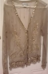 Spiegel's SheerTan Jacket, Sequins Embroidery